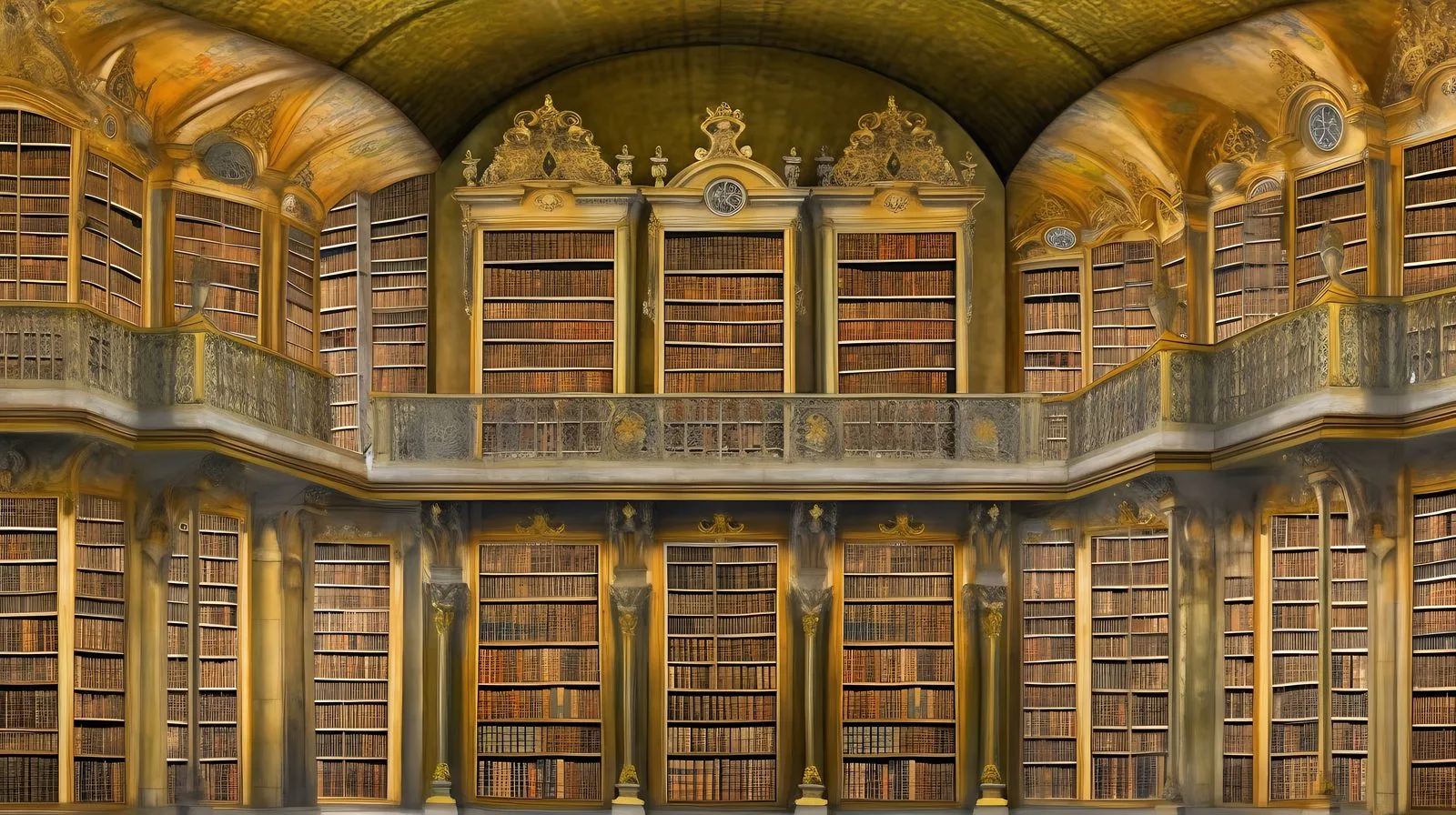Litterär prisceremoni i högtidlig biblioteksmiljö