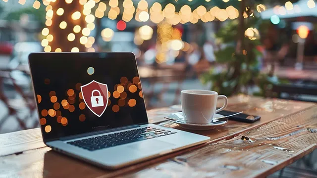 VPN-anslutning skyddar trafik på öppet wifi