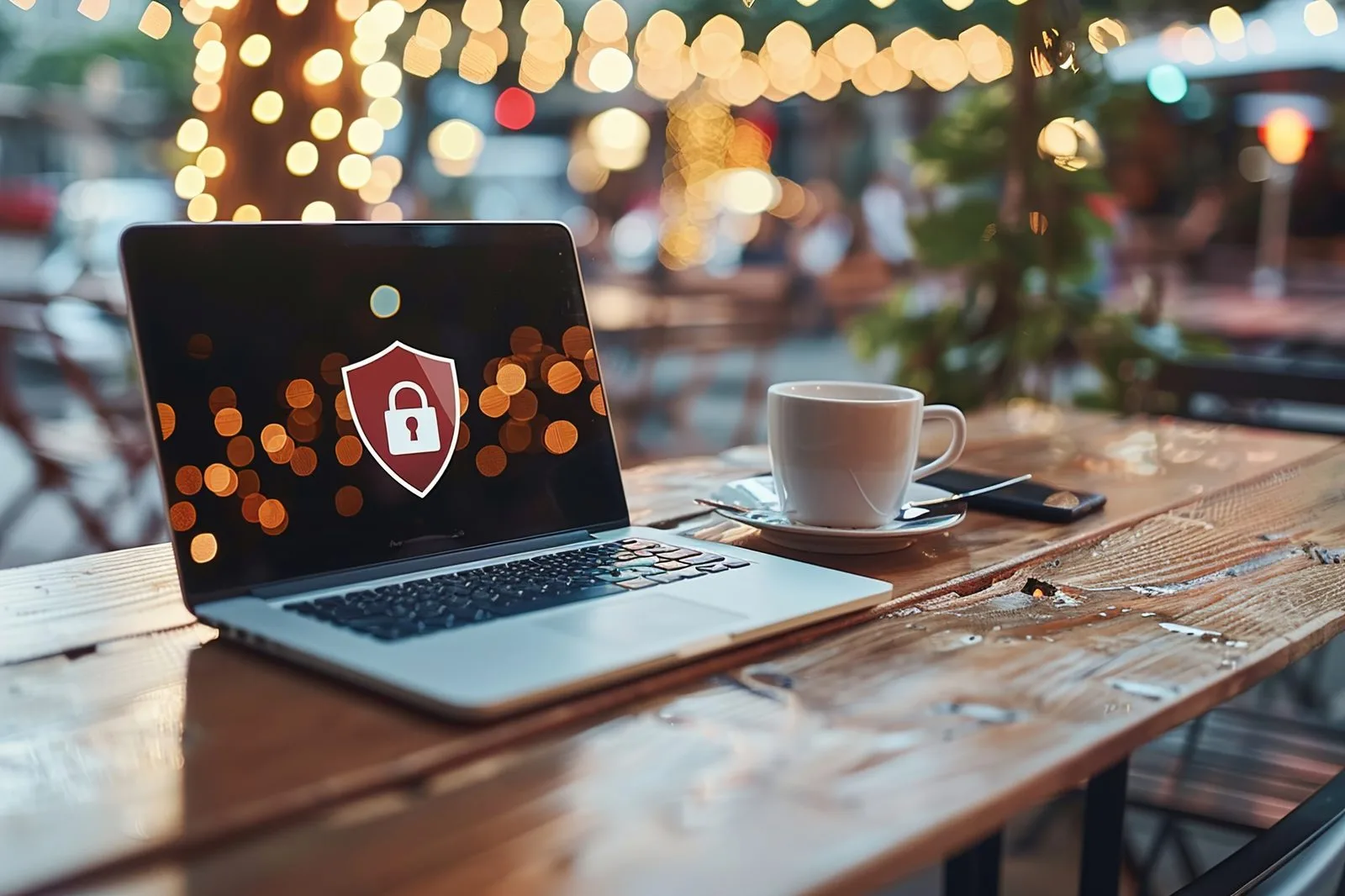 VPN-anslutning skyddar trafik på öppet wifi
